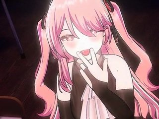 Hentai redhead gives blowjob and having sex