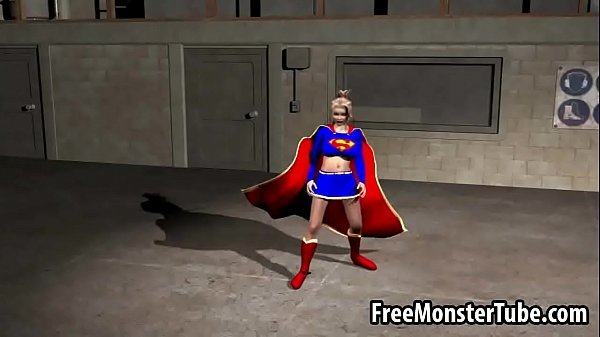 Foxy 3D cartoon Supergirl riding a rock hard cock